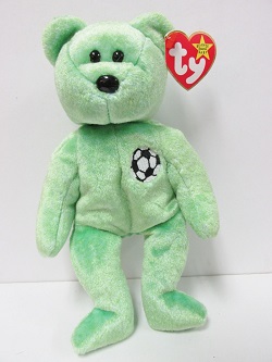 \"Kicks\" Soccer Bear<br> AUSTIN VERDE Soccer FC<BR> Ty-Beanie Baby<br>(Click on picture-FULL DETAILS)